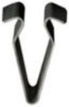 VW Audi Skoda Moulding Clip 22mm Height - Black Metal Mercedes: 0019917670 Seat / Skoda / VW: 4A0867276