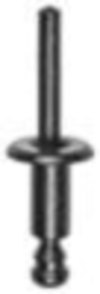 BMW Black Nylon Rivet 6MM Diameter 13MM Flange 1-9MM Grip Range BMW: 51111942789