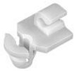 Door Lock Rod Clip; Rod Size: 2.5MM - White Nylon