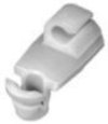 Door Lock Rod Clip; Rod Size: 4MM - White Nylon