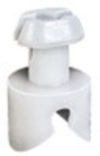 Door Lock Rod Clip; Rod Size: 3MM - White Nylon