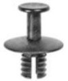 Push-Type Retainer Head 15MM Stem Length 8MM Fits 7MM Hole - Black Nylon