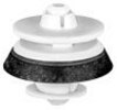 Retainer With Sealer Top 19MM Btm 17MM Stem 12MM X 10MM White Nylon