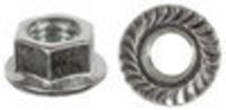 M10-1.5 Metric Spin Lock Nut W/Serrations - Zinc Plated