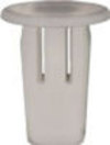 BMW Screw Grommet - White Nylon <br><font color=red><font size=2.5>BMW: 07146976114</font></font>