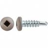 #6 X 1/2'' Square Pan Self-Drilling Teks - Zinc Tan Painted Head