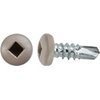 #8 X 1/2'' Square Pan Self-Drilling Teks - Zinc Tan Painted Head