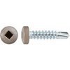 #8 X 3/4'' Square Pan Self-Drilling Teks - Zinc Tan Painted Head