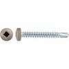 #8 X 1-1/4'' Square Pan Self-Drilling Teks - Zinc Tan Painted Head