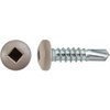 #10 X 3/4'' Square Pan Self-Drilling Teks - Zinc Tan Painted Head