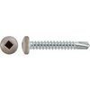 #10 X 1-1/4'' Square Pan Self-Drilling Teks - Zinc Tan Painted Head