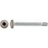 #10 X 1-1/2'' Square Pan Self-Drilling Teks - Zinc Tan Painted Head