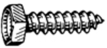 #14 X 1/2'' Hex Washer Head Tapping Screw - Zinc