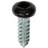 #6 X 1/2'' Square Drive Pan RV Tapping Screws Zinc - Black Painted Head