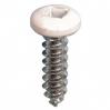 #6 X 1/2'' Square Drive Pan RV Tapping Screws Zinc - White Painted Head