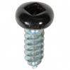 #8 X 1/2'' Square Drive Pan RV Tapping Screws Zinc - Black Painted Head