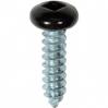 #10 X 3/4'' Square Drive Pan RV Tapping Screws Zinc - Black Painted Head