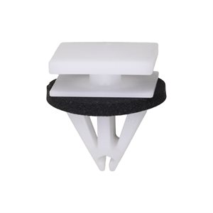 Exterior Moulding Clip with Sealer Ford - White Nylon Ford: W719971S300