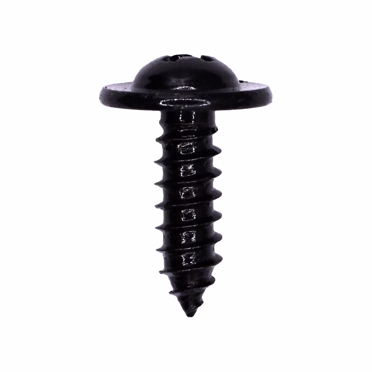 Phillips Washer Head Tapping Screw Hyundai & Kia  -  Black Zinc <br><font color=red><font size=2.5>Hyundai & Kia: 1249205163</font></font>