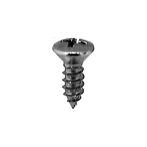 #8 X 1/2'' Phillips Oval Head Tapping Screw - Chrome