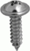 #8 X 5/8'' Phillips Round Washer Head Tapping Screw - Chrome