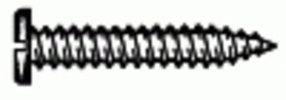 #6 X 3/8'' Slotted Pan Head Tapping Screw AB - Zinc