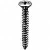 #10 X 2-1/2'' Phillips Oval Head Tapping Screw - Zinc