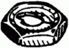 Thread Cutting Nut 1/8'' Stud Size 5/16'' Hex <br><font color=red><font size=2.5>Chrysler: 9411943</font></font>