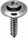 #8 X 3/4'' Phillips Oval Head Sems Tapping Screw Countersunk - Chrome