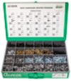 Phillips Oval Sems (Chrome & Black) & Hex Washer (Zinc & Yellow) Tapping Screws Assortment (24 Varieties-1825 Pcs)