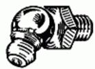 1/4-28 Grease Fitting 45^ Degree 29/32'' Overall Length - #1637 <br><font color=red><font size=2.5>GM: 9411031</font></font>