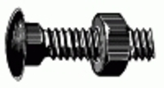 1/4'' X 1'' Carriage Bolt With Nut - Zinc