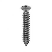 #10 X 1'' (#8 Head) Phillips Oval Head Tapping Screw - Black Oxide