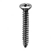 #10 X 1-1/2'' (#6 Head) Phillips Oval Head Tapping Screw - Chrome