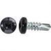 #6 X 1/2'' Square Pan Self-Drilling Teks  - Zinc Black Painted Head
