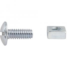 Slotted Truss Head License Plate Screw W/Square Nut 1/4-20 X 9/16''