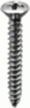 #8 X 1-1/2'' (#6 Head) Phillips Oval Head Tapping Screw AB - Chrome